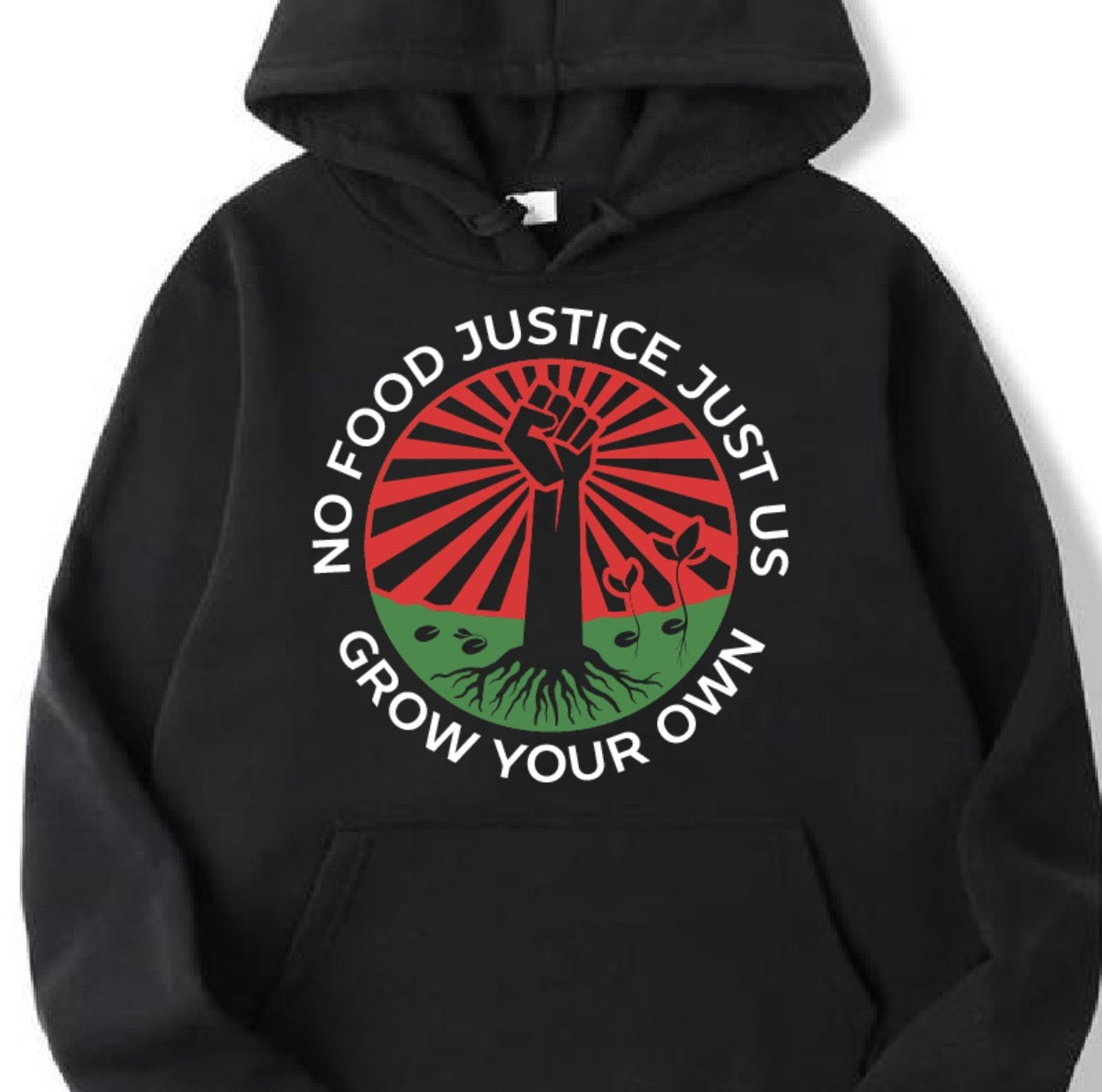 Grow Your Own Hoodies-Red w/ White Drawstring